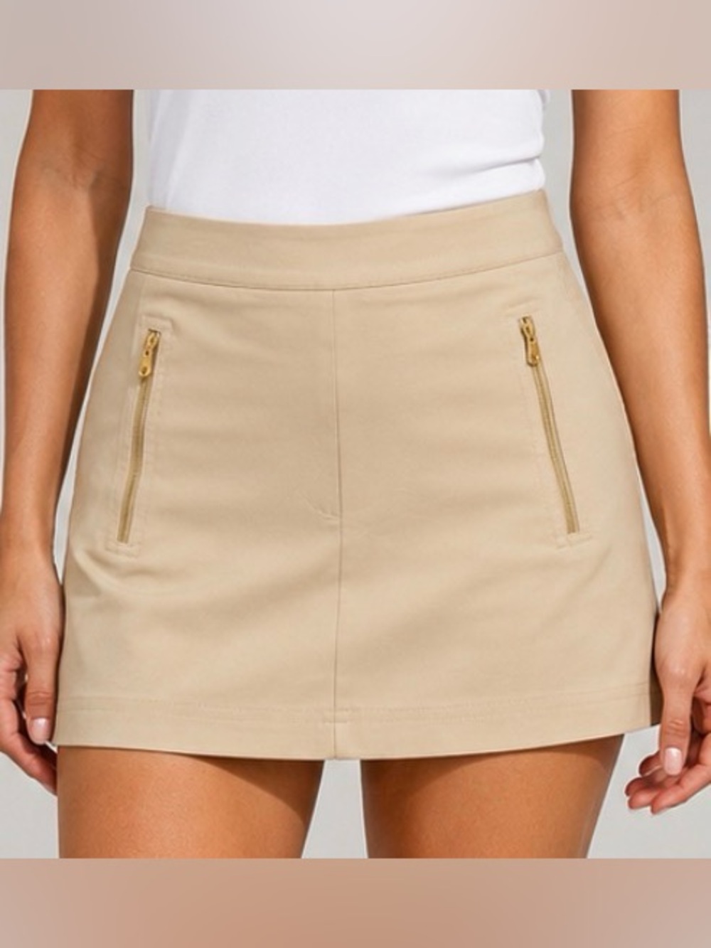 NWT Tail Tech Golf Skort Skirt Size 2 Beige Performance Stretch Athletic Preppy - Picture 4 of 15